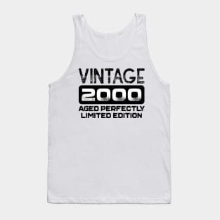 Birthday Gift Vintage 2000 Aged Perfectly Tank Top